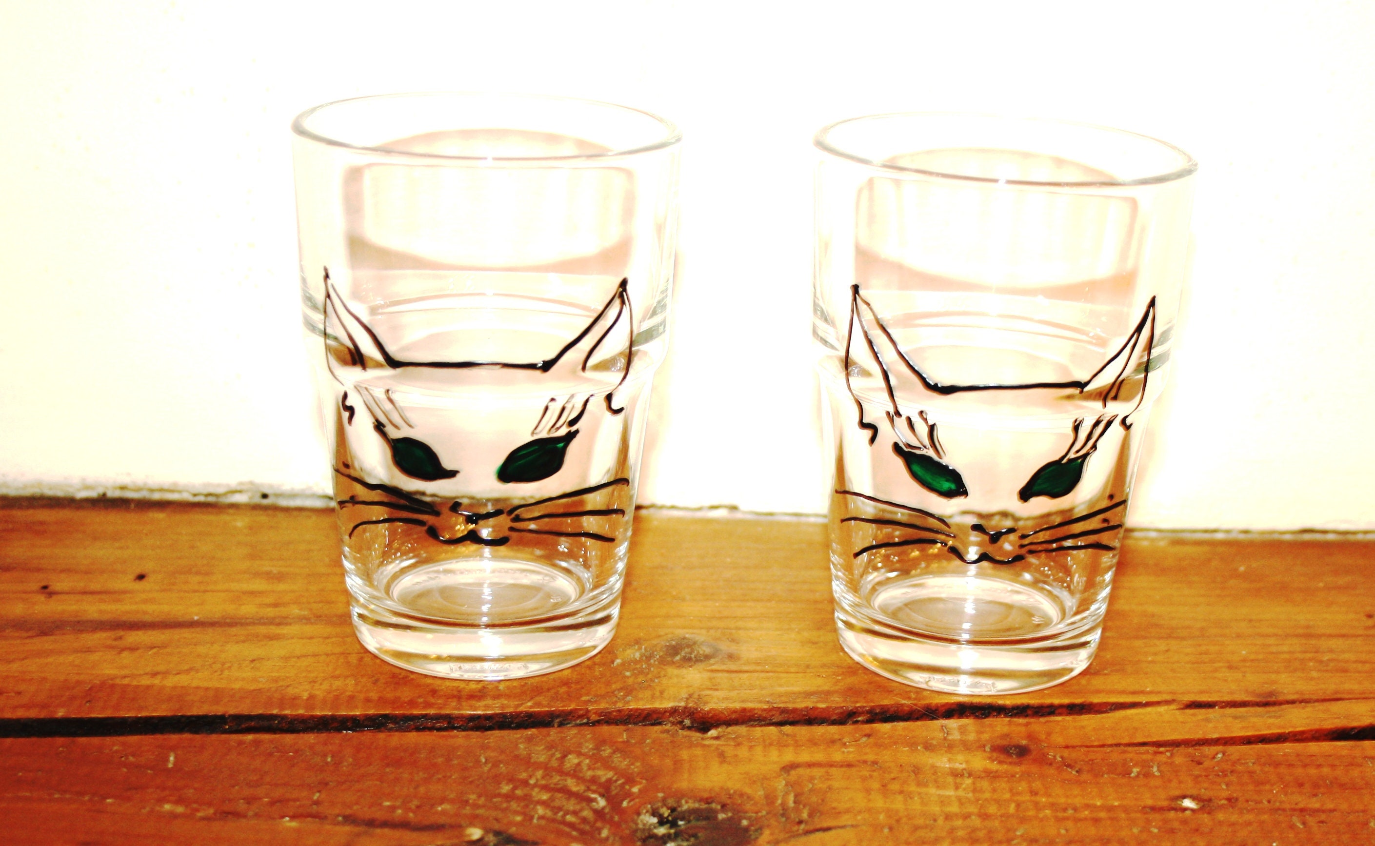 2 Verres à Eau Chat Pour Enfants