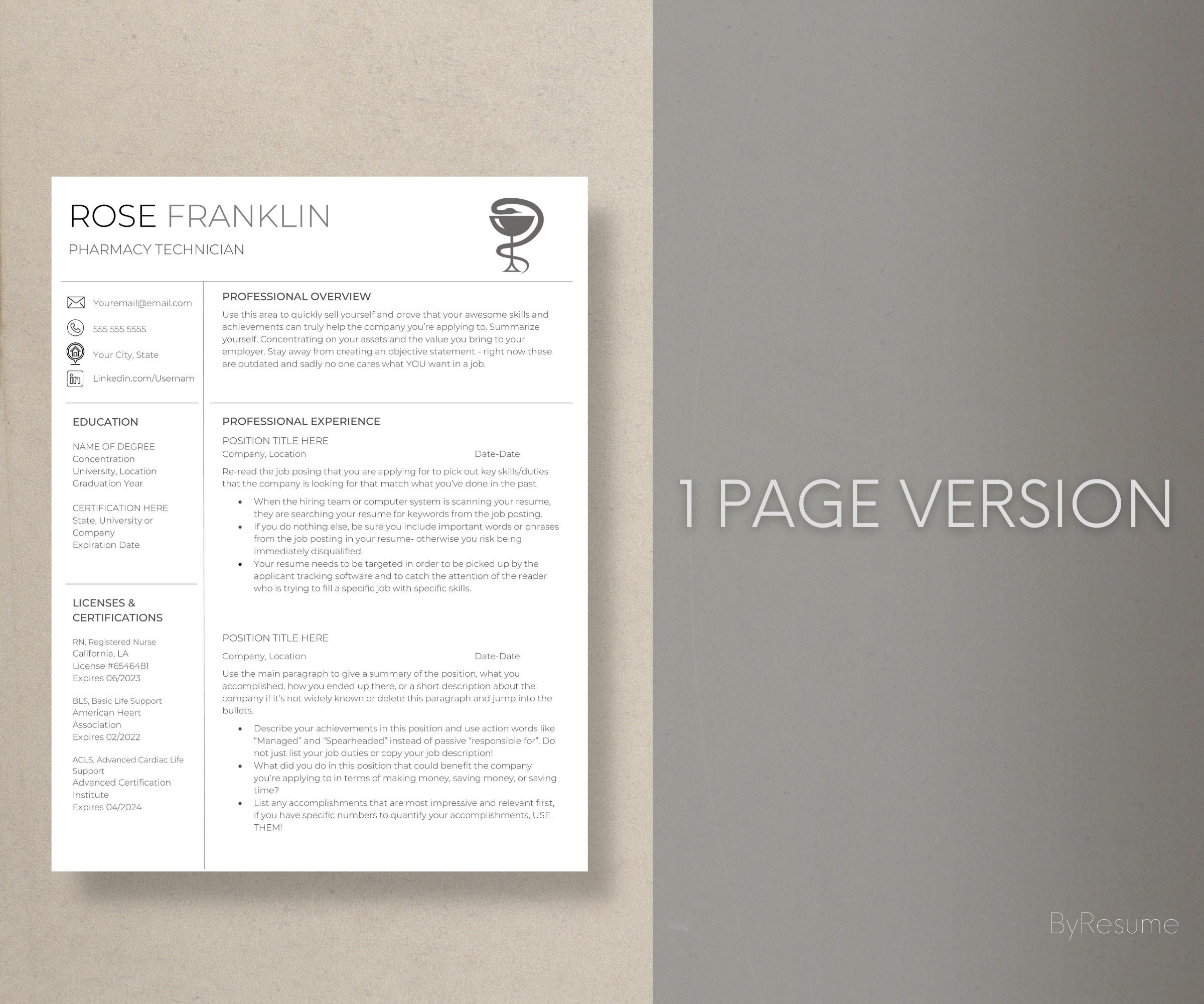 Pharmacy Resume Template, Functional Resume Template Word, Professional