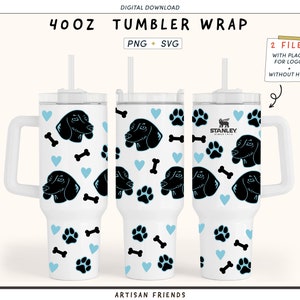 Teckel svg voor voor 40oz tuimelaar wrap svg, Stanley Tumbler Svg, Quencher Svg, hond moeder Tumbler svg, teckel svg