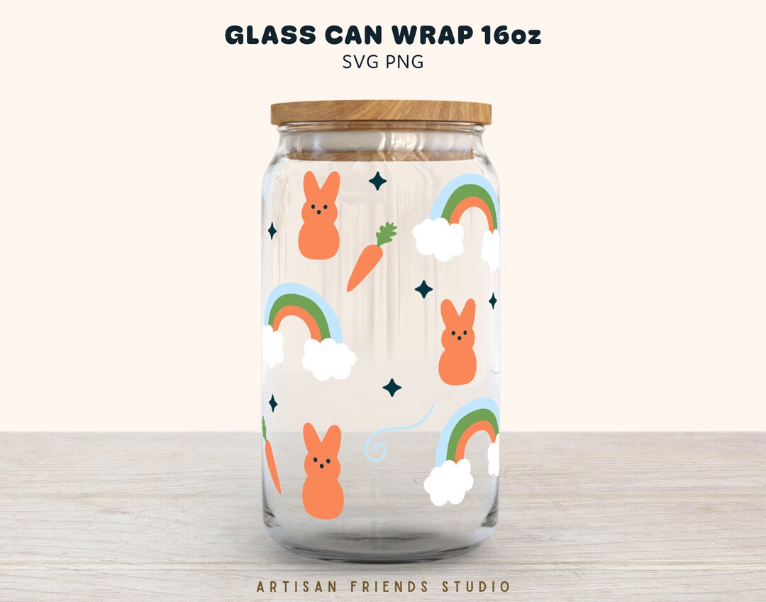 EASTER Peeps SVG Wrap 16 Oz Libbey Glass Svg, Svg Png, for Cricut ...