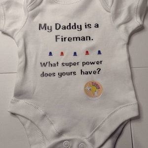 My daddy is a fireman baby vest