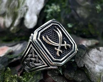 925er Silber Zulfiqar Schwert Ring: Shia Siegelschmuck