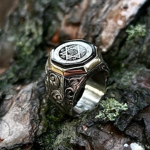 Detailed Bird Symbol Ring: 925K Sterling Silver Osiris Jewelry - Etsy