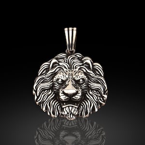 Sterling Silver Lion Pendant Necklace: King of the Jungle Charm