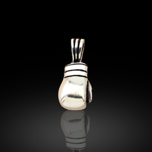 Sterling Silver Boxing Glove Pendant Necklace: Sports Gift for Fighters