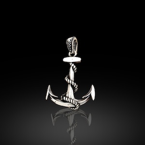 Silver Anchor Pendant, 925 Sterling Silver Pendant Men, Special Pendant For Men Silver, Sailor Pendant For Men, Unique Gift For Marine