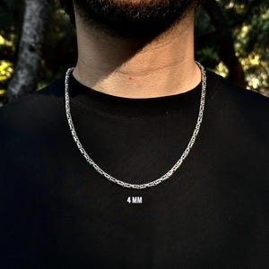 Handmade 2.5 Mm Byzantine Bali WHEAT Chain Necklace In 925 Sterling Silver