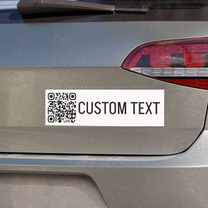 QR Code Car Magnet with Text – Scan Magnet – Custom Business qr Magnet – Car QR Sign – Website Booking QR Magnet - Business Promotion