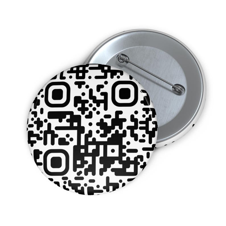 QR Code Badge – Instagram Tiktok Pin Button – Scan to Follow Social ...