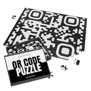 Quebra-cabeça com código QR – Escaneie para revelar mensagem secreta, imagem ou vídeo – Presente surpresa interativo e personalizado