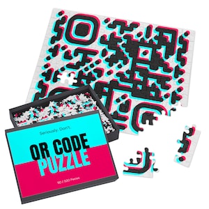 QR Code Puzzle Jigsaw Funny Suprise – Scan to Reveal Secret Image or Message – Viral Gift for Birthday, Prank or Social Media