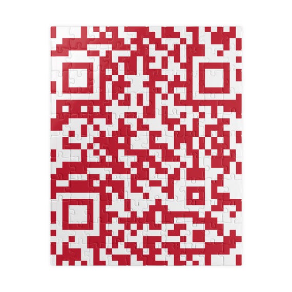 QR Code Jigsaw Puzzle for Surprise Trip Reveals, Secret Messages