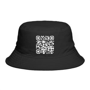 Chapéu Bucket com QR Code – Escaneie-me nas Redes Sociais, Chapéu de Algodão, Siga-me com QR Code, Chapéu Bucket Interativo para Uso Urbano, Negócios, TikTok, Instagram