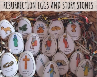Resurrection Eggs and Easter Story Stones PRINTABLE