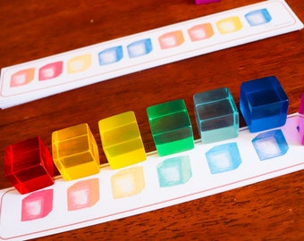 Lucite Cubes Pattern Card Early Learning Game (Digital Download)