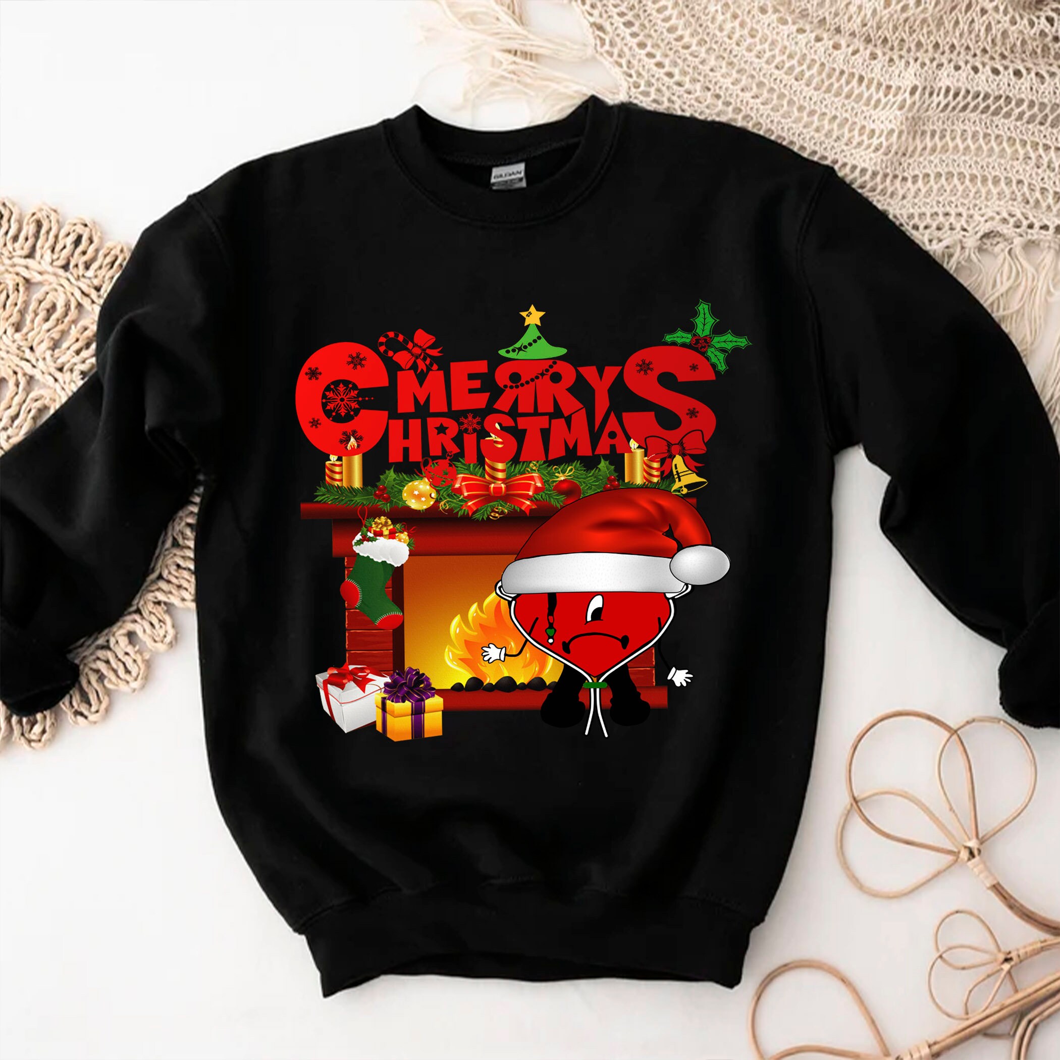 Hippie Santa Bus Peace Ugly Christmas Sweater - Anynee