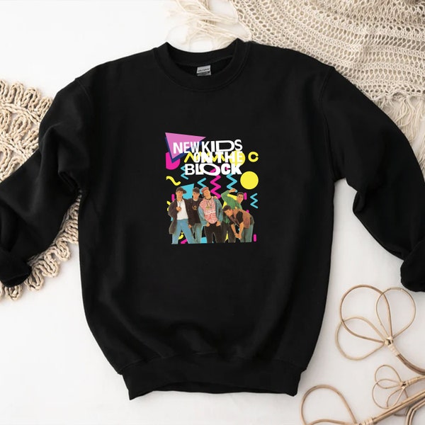 NKOTB Sweatshirt | New Kids On the Block Sweater| Jordan and Jonathan Knight Donnie Walhlberg Danny Wood | Vintage NKOTB Group Sweatshirt