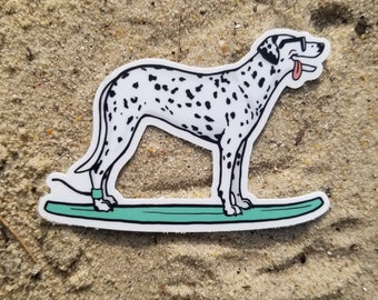 Cute Dalmatian surf sticker