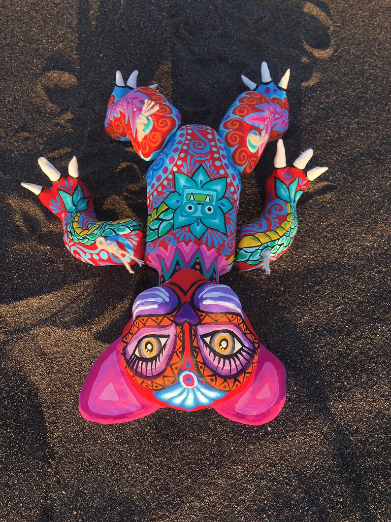 Alebrije Paper Mache Cat Mexican Alebrije Doll Mexican Home Etsy