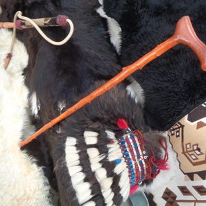 Exquisite Natural Applewood Walking Cane - Hand-Carved Artisan Stick, Strong Trekking Cane , A Timeless Mother&#39;s Day Present BA13
