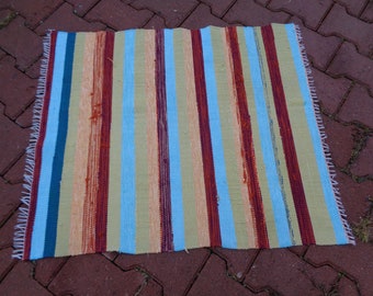 Gift For Valentine's Day Gift, Small Vintage Kilim Rug, Vivid Rug Mat, Rug For Bath Room 2.8x2.4 Boho Entry Mat t48