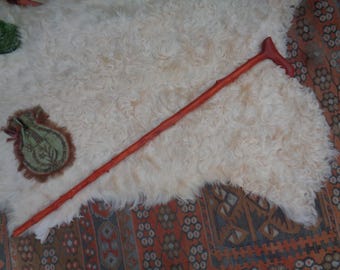 Exquisite Natural Applewood Walking Cane - Hand-Carved Artisan Stick, Strong Trekking Cane , A Timeless Mother's Day Present BA13