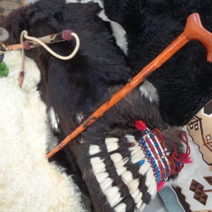 Organic Applewood Walking Cane - Hand-Carved Artisan Stick, Durable Trekking Cane , A Timeless Mother&#39;s Day Present BA2