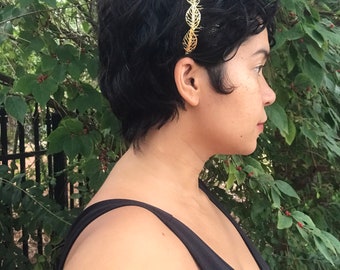 Decorative Gold Leaf Hair Comb, Gold Leaf Hair Comb, Greek Goddess Inspired Hair Piece, Gold Leaf Hair Piece, Autumn Leaf Hair Piece