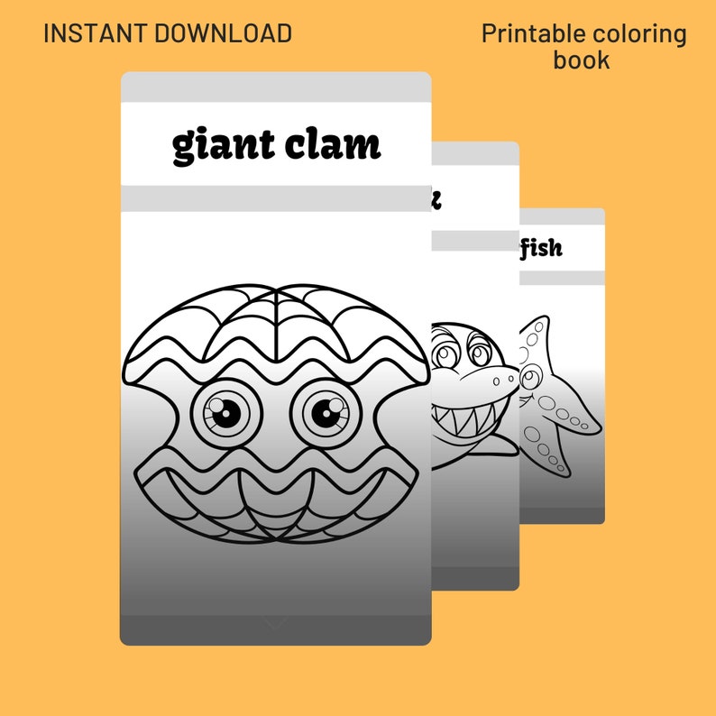 Printable Coloring Pages Under the Sea for Toddlers Kids - Etsy