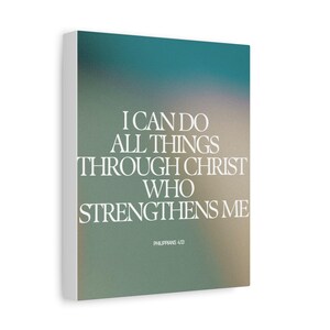 Inspirational Canvas Art, Motivational Wall Decor, Christian Home Decor, Scripture Wall Art, Gift for Faith