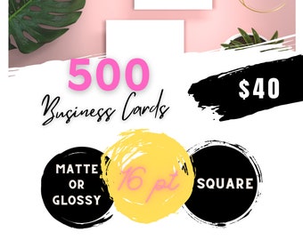 500 Full Color Business Cards, 2 sided business cards, glossy business cards, front and back business cards, ready to print or can be design