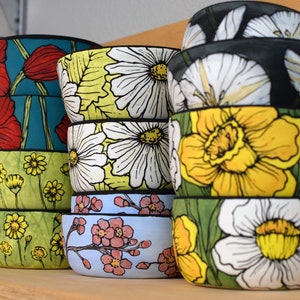 Hand painted pots
