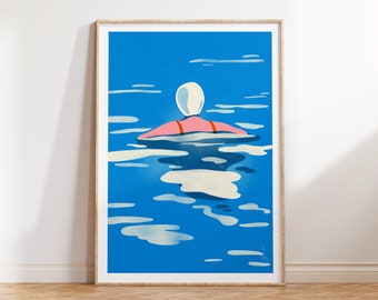 Swimmer No. 3 Print | Unframed | Giclée | Wall Art | Illustrated Gift