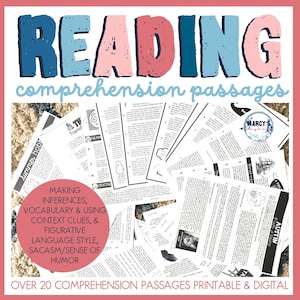 Begrijpend lezen passages met woordenschat werkblad 4e leerjaar 5e leerjaar Homeschooler Printables Curriculum Lesplan Oefenen Studentenwerk