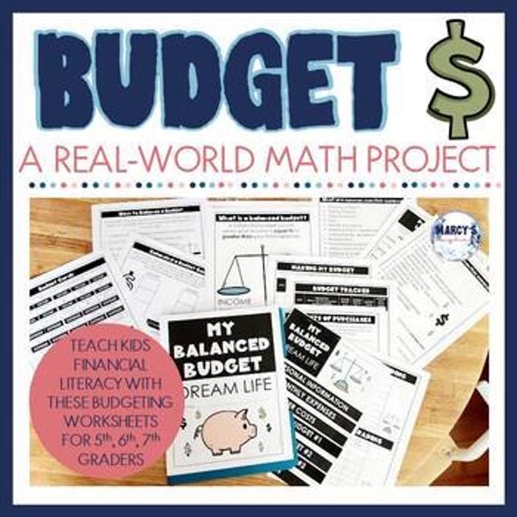 Budgeting Math Project: Financial Literacy Worksheet, 5th-7th Grade (Printable Resource)