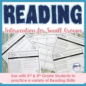 3rd 4th Grade Small Group Reading Quick Reading Intervention Worksheets, Reading Comprehension Questions, Homeschool Printable Worksheets