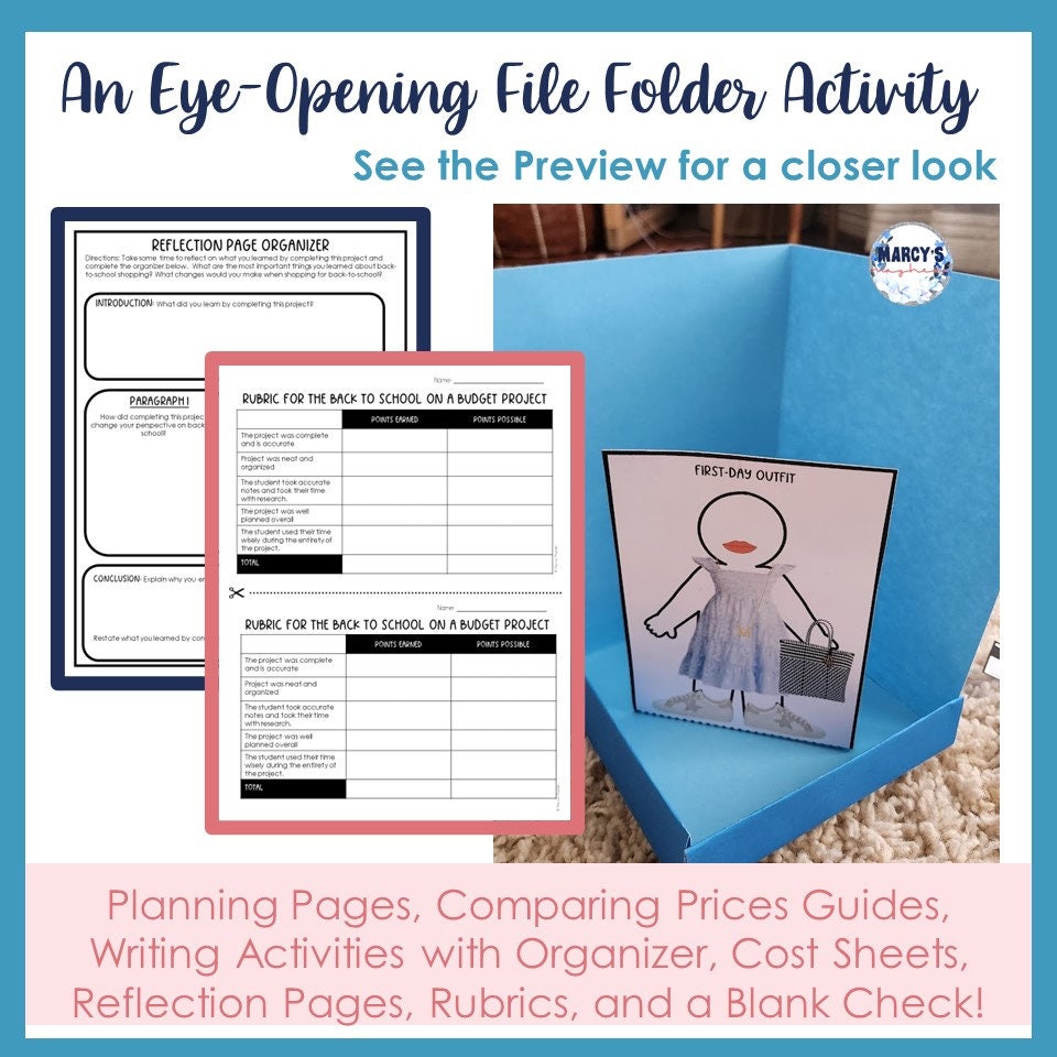 Back to School Printable Worksheet Activities- 5th, 6th, 7th Grade ...