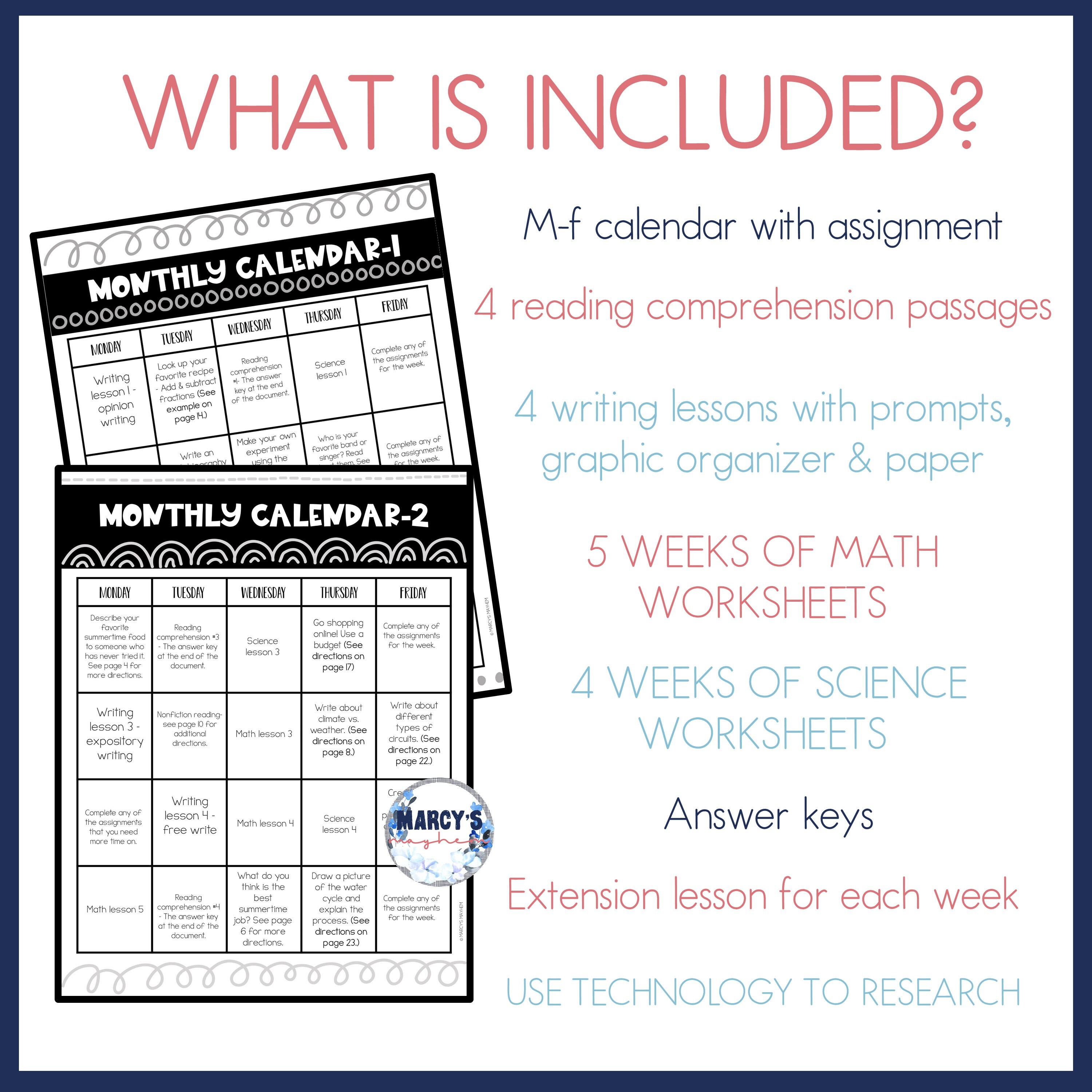 fun-summer-school-activities-4th-grade-5th-grade-summer-review-packet