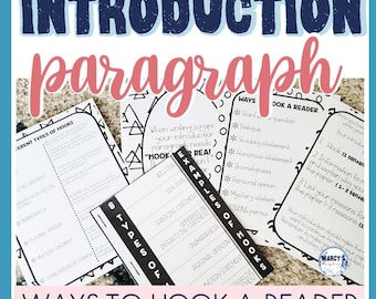 How to write a good introduction paragraph 4th 5th grade, hook your reader, writing template, homeschool worksheets, writing practice