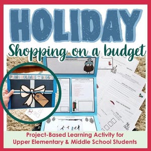 Christmas Winter Project Budgeting Money 4th 5th 6th 7th Grade Homeschool Holiday Activity in December Student Project Printable Worksheets