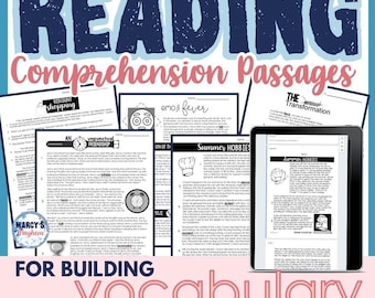 Context Clues Reading Comprehension Passages: 4th-5th Grade Vocabulary Activities (Printable & Digital Worksheets)