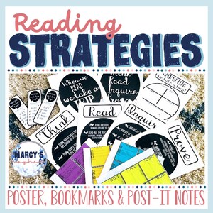 Reading Strategies posters to improve reading skills, 3rd, 4th, 5th grade, reading strategies bulletin board kids reading bookmark printable