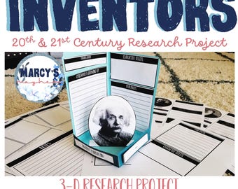 Plantilla de proyecto de investigación de personajes famosos, carpeta de archivos, juego de estudios sociales, hojas de trabajo imprimibles para educadores en casa, maestros de aula