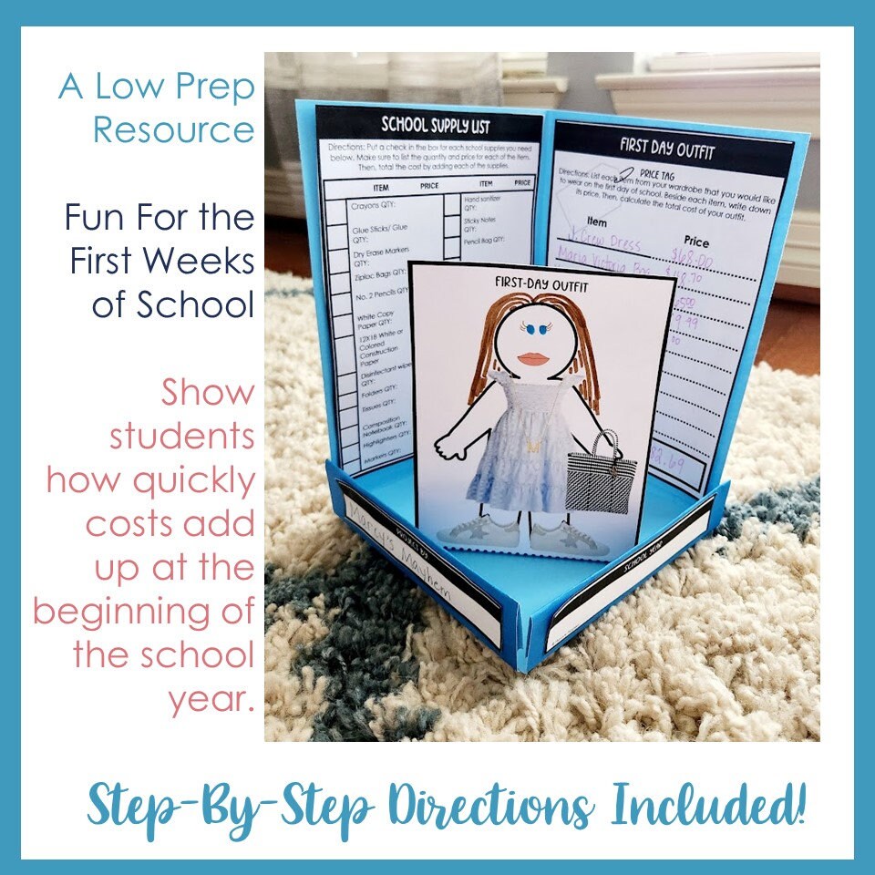 Back to School Printable Worksheet Activities- 5th, 6th, 7th Grade ...