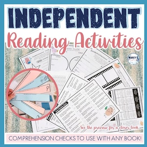 Independent Reading Comprehension Prompts: ELA Activities & Worksheets (Printable)