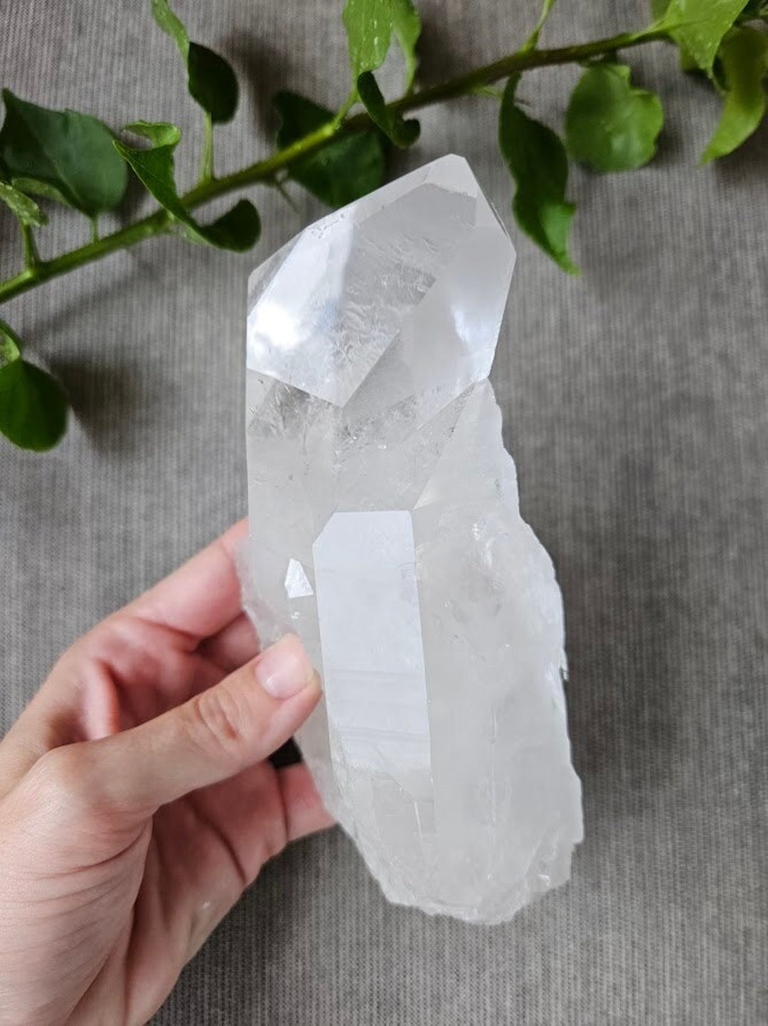 Large Clear Quartz Crystal / Raw and Polished Clear Quartz Cluster Etsy