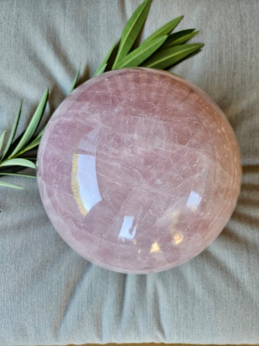 20 LB XL Rose Quartz Sphere / Large Rose Quartz Crystal Sphere Etsy
