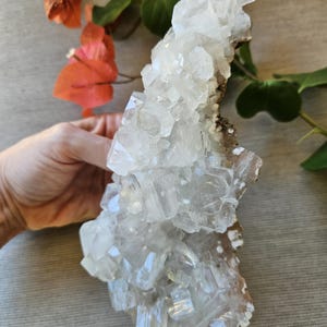 Unique Apophyllite Stilbite Cluster: Raw Crystal from India