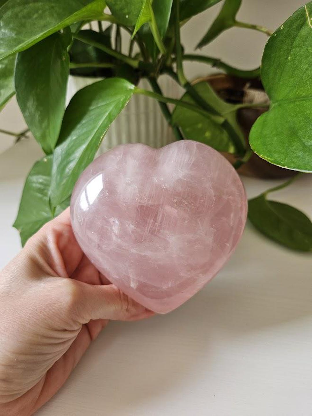 Large Rose Quartz Heart / Crystals for Love - Etsy