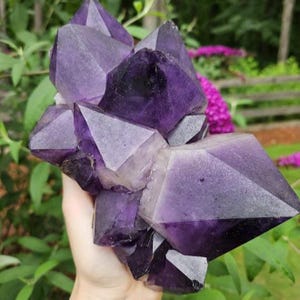 Large Congo Amethyst Cluster: Raw Purple Crystal, Meditation Decor